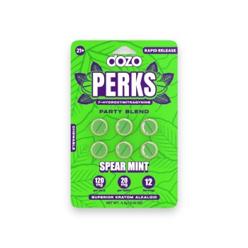 DOZO PERKS SPEARMINT 10PK OF 6 TAB
