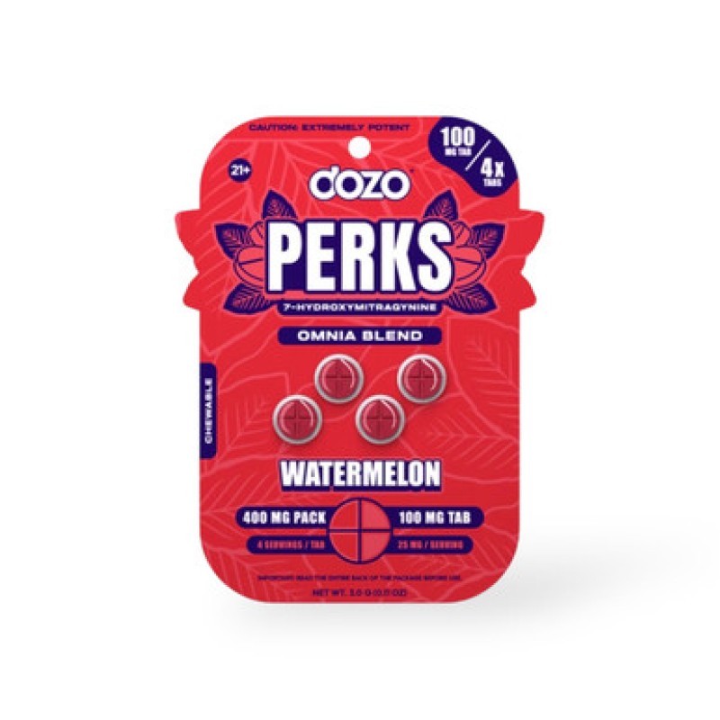 DOZO PERKS 10PK OF 4 TAB 100MG 5PK WATERMELON OMNIA DOZO PERKS 10PK OF 4 TAB 100MG 5PK WATERMELON OMNIA
