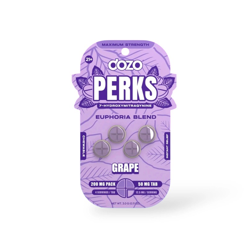 DOZO PERKS 10PK OF 4 TAB 50MG GRAPE DOZO PERKS 10PK OF 4 TAB 50MG GRAPE