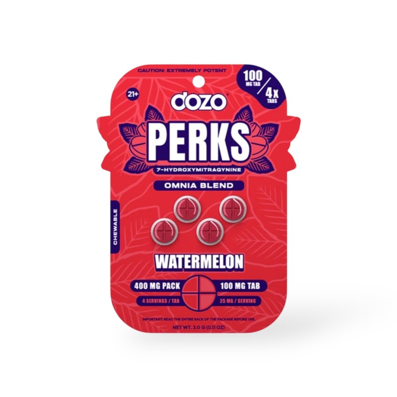 DOZO PERKS 7 HYDROXI 50MG 10PK OF 4TAB WATERMELON