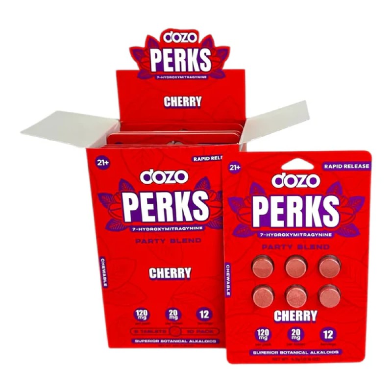 DOZO PERKS 7 HYDROXI 20MG 10PK OF 6 TAB CHERRY DOZO PERKS 7 HYDROXI 20MG 10PK OF 6 TAB CHERRY