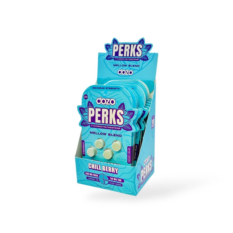 DOZO PERKS 7 HYDROXI 50MG 10PK OF 4TAB CHILL BERRY DOZO PERKS 7 HYDROXI 50MG 10PK OF 4TAB CHILL BERRY