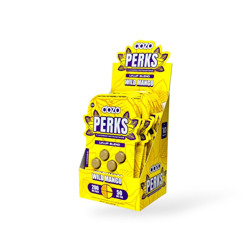DOZO PERKS 7 HYDROXI 50MG 10PK OF 4TAB WILD MANGO DOZO PERKS 7 HYDROXI 50MG 10PK OF 4TAB WILD MANGO