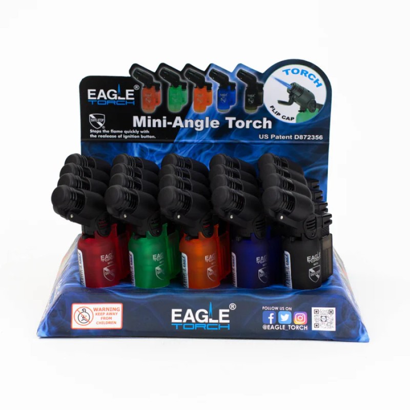 EAGLE LIGHTER PT116B ANGLE SMALL TRANSPARENT EAGLE LIGHTER PT116B ANGLE SMALL TRANSPARENT