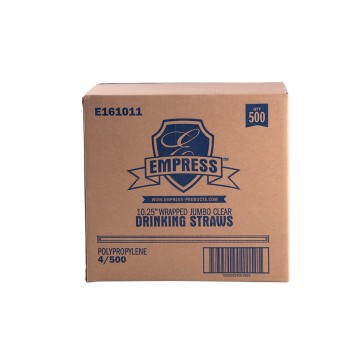 EMPRESS 10 1/4 WRAPPED JUMBO STRAW 500 CT