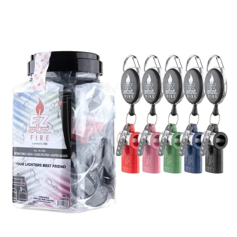EZ Splitz Fire - All in One - Cigar Splitter/Lighter Holder/Retractable Leash - 20 Ct EZ Splitz Fire - All in One - Cigar Splitter/Lighter Holder/Retractable Leash - 20 Ct