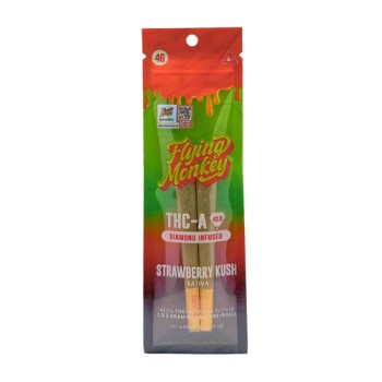 FLYING MONKEY THC A DIAMOND 2GM 2PK/10 SATIVA STRAWBERRY KUSH