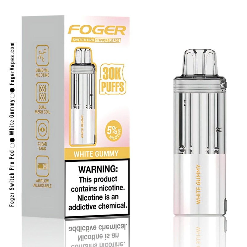 FOGGER POD 30K PUFFS WHITE GUMMY FOGGER POD 30K PUFFS WHITE GUMMY