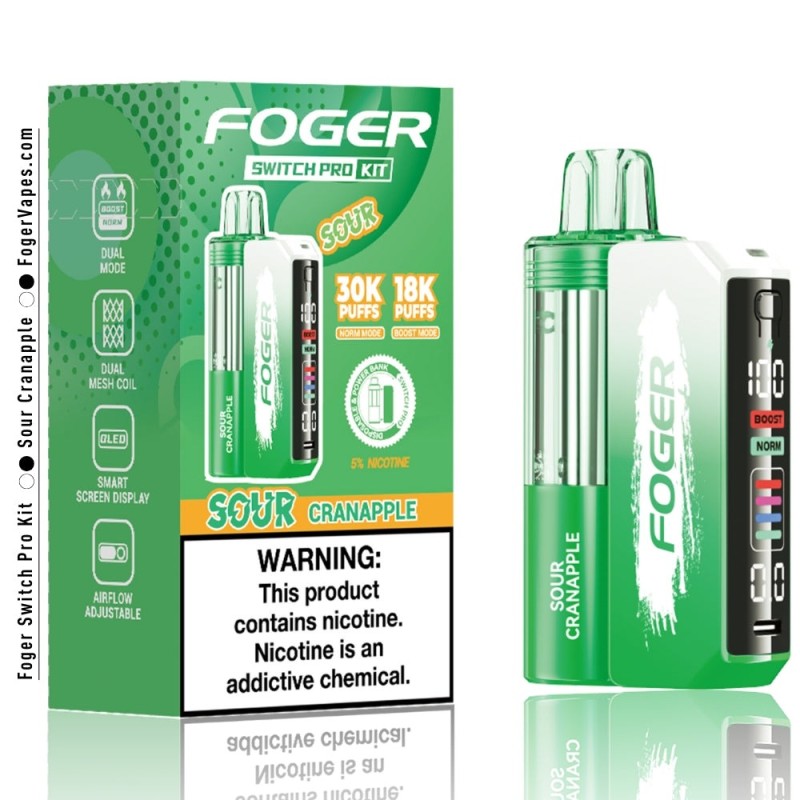 FOGGER SWITCH PRO KIT 30K SOUR CRANAPPLE FOGGER SWITCH PRO KIT 30K SOUR CRANAPPLE