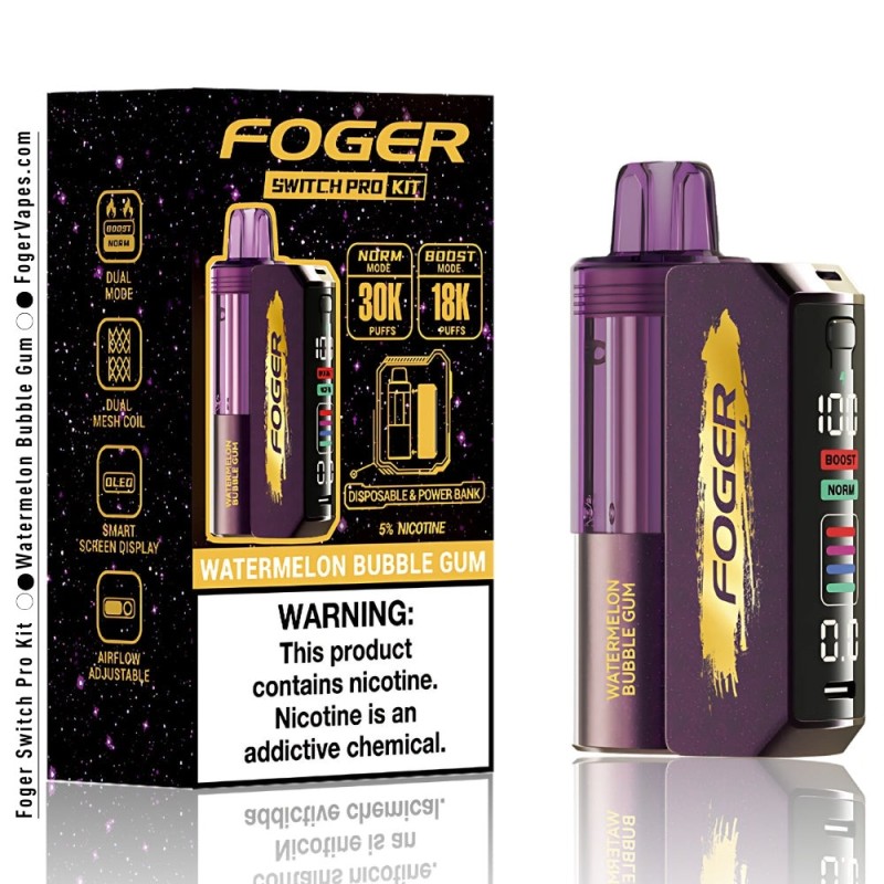 FOGGER SWITCH PRO KIT 30K WATERMELON BUBBLEGUM FOGGER SWITCH PRO KIT 30K WATERMELON BUBBLEGUM