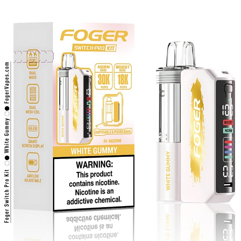 FOGGER SWITCH PRO KIT 30K WHITE GUMMY FOGGER SWITCH PRO KIT 30K WHITE GUMMY