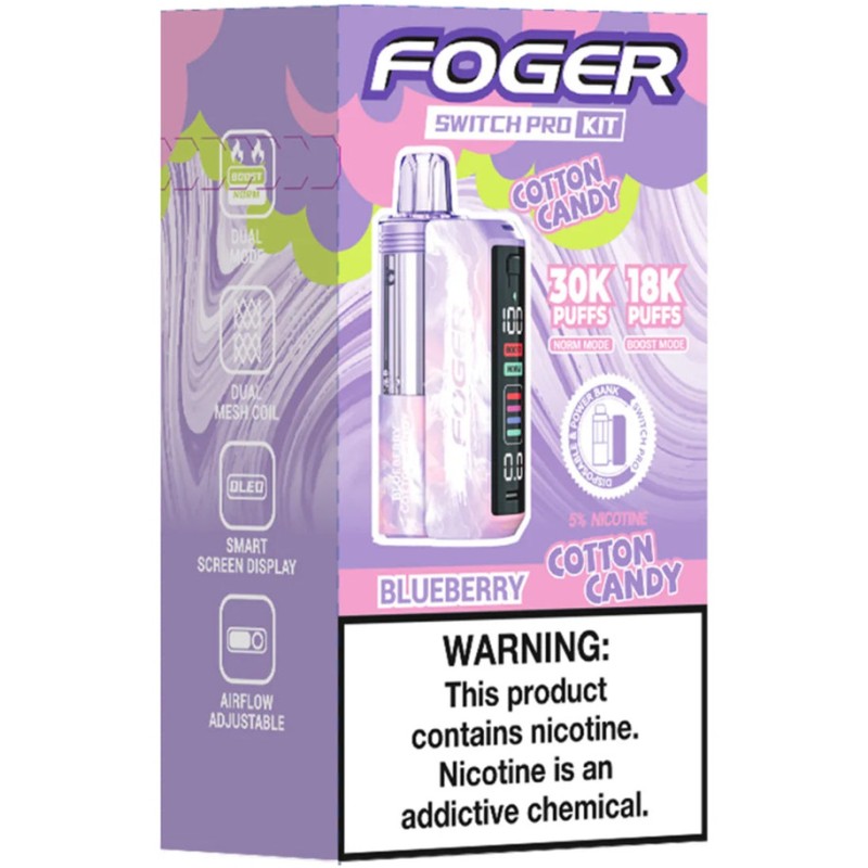 FOGGER POD 30K BLUEBERRY COTTON CANDY