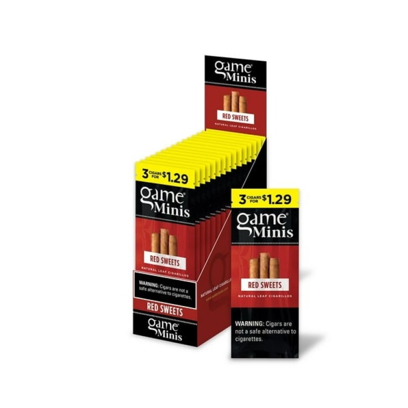 GAME 15/3 PK MINI CIGARS RED SWEETS GAME 15/3 PK MINI CIGARS RED SWEETS