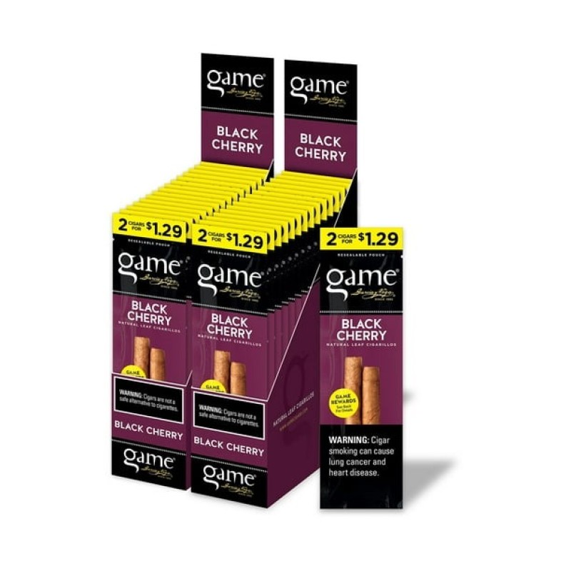 GAME 30 PK OF 2 CIGARS BLACK CHERRY GAME 30 PK OF 2 CIGARS BLACK CHERRY