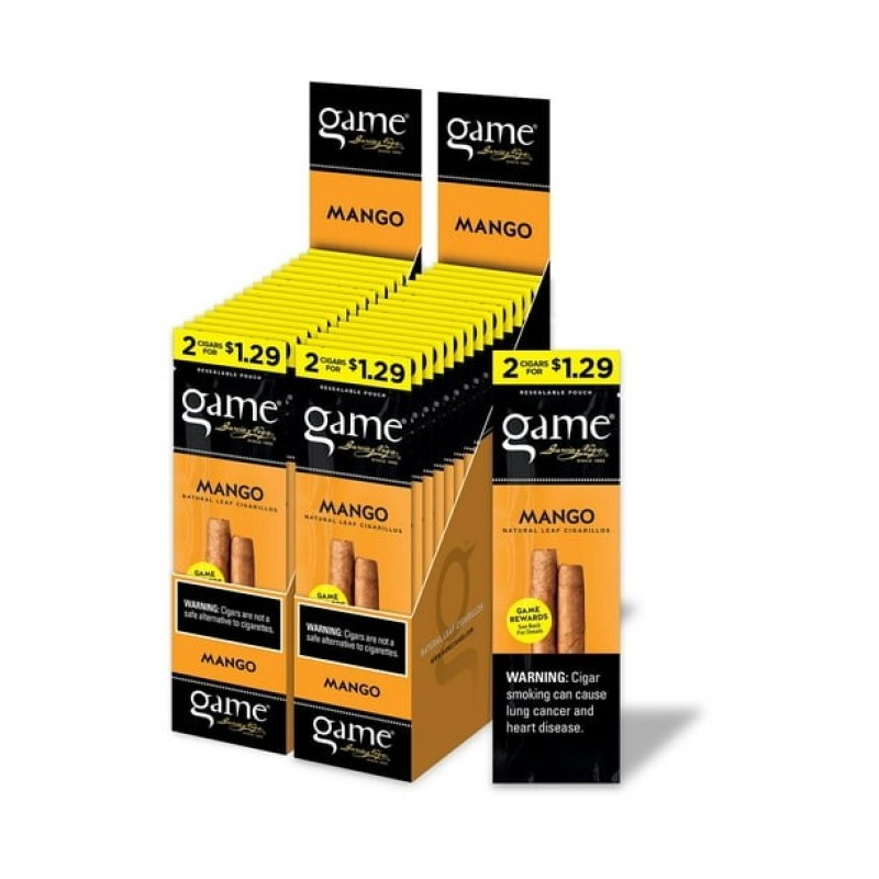 GAME 30 PK OF 2 CIGARS MANGO