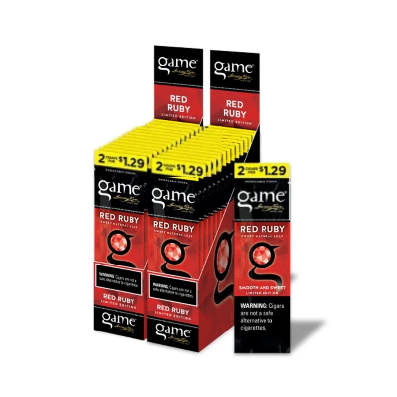 GAME 30 PK OF 2 CIGARS RED RUBY GAME 30 PK OF 2 CIGARS RED RUBY