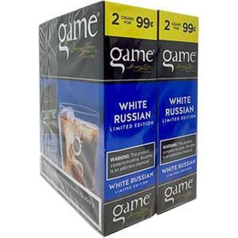 GAME 30 PK OF 2 CIGARS WHITE RUSSIAN GAME 30 PK OF 2 CIGARS WHITE RUSSIAN