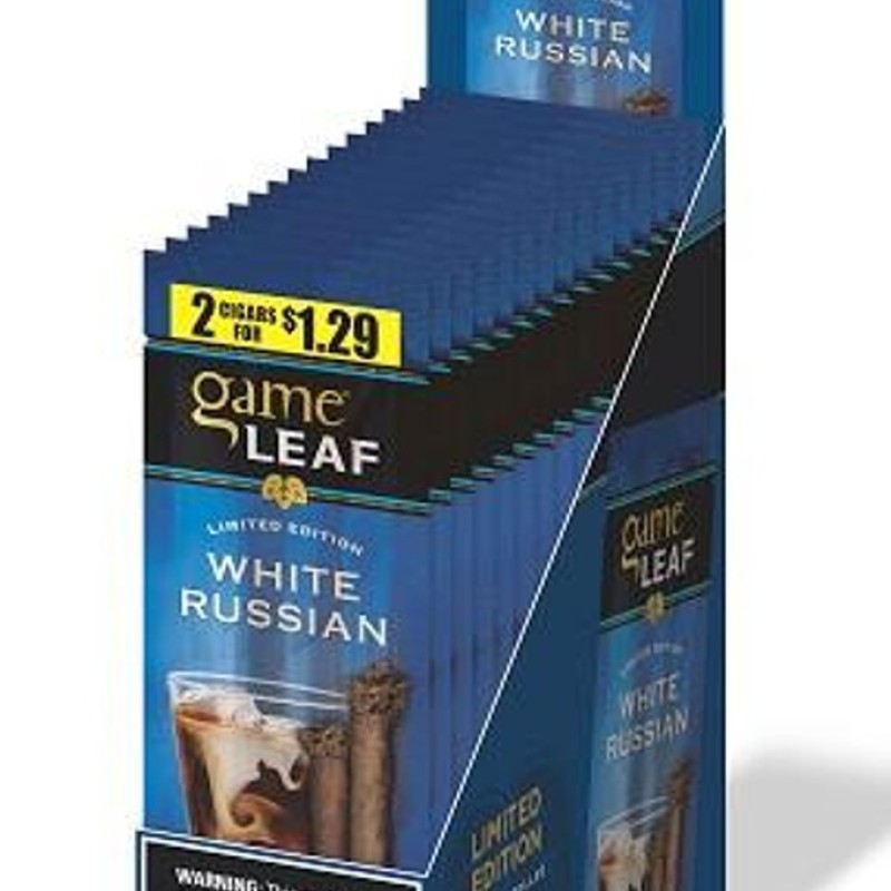 GAME LEAF 15 PK OF 2 CIGARS WHITE RUSSIAN GAME LEAF 15 PK OF 2 CIGARS WHITE RUSSIAN