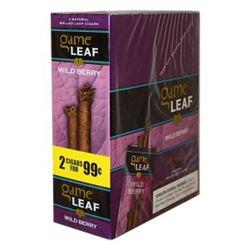 GAME LEAF 15 PK OF 2 CIGARS WILD BERRY GAME LEAF 15 PK OF 2 CIGARS WILD BERRY