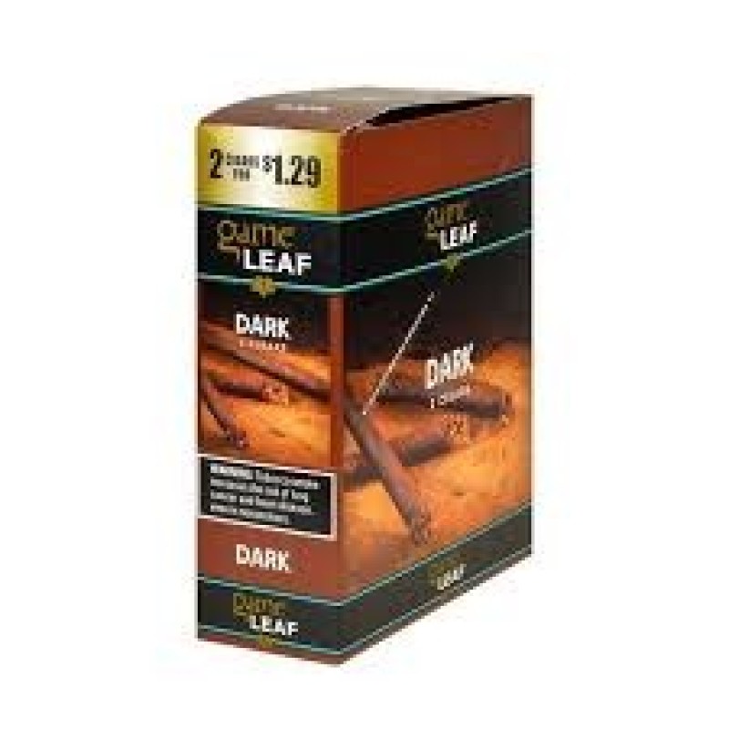 GAME LEAF 30 PK OF 2 CIGARS DARK GAME LEAF 30 PK OF 2 CIGARS DARK
