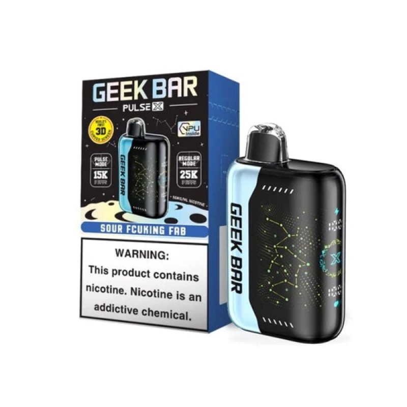 GEEK BAR PULSE X - 25k SOUR FCUKING FAB ZERO