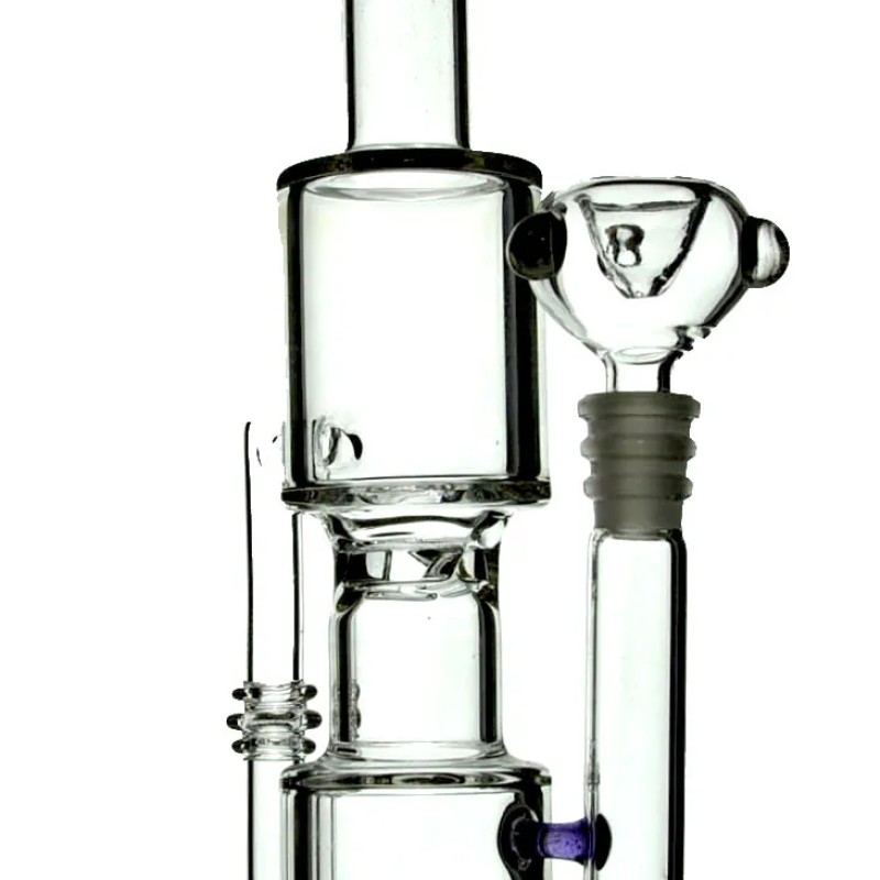 GLASS 12 INCH 2 PERK WATER PIPE GLASS 12 INCH 2 PERK WATER PIPE