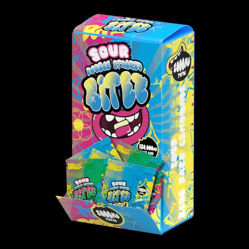 OCHO EXTRACTS BITES GUMMIES 2PK SOUR WATERMELON APPLE / SOUR BLUE RAZ