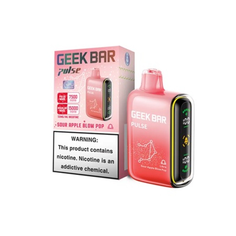 Geek Bar Pulse15000 Sour Apple B- Pop Geek Bar Pulse15000 Sour Apple B- Pop