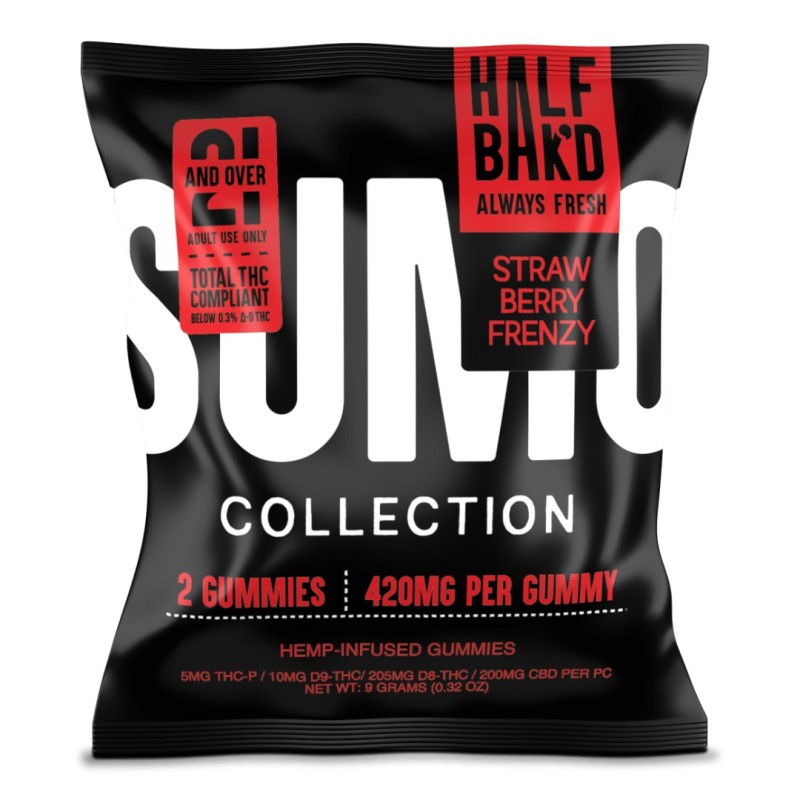 HALF BAKED GUMMIES 420MG 25PC PER PK THCA D9 THCP SUMO