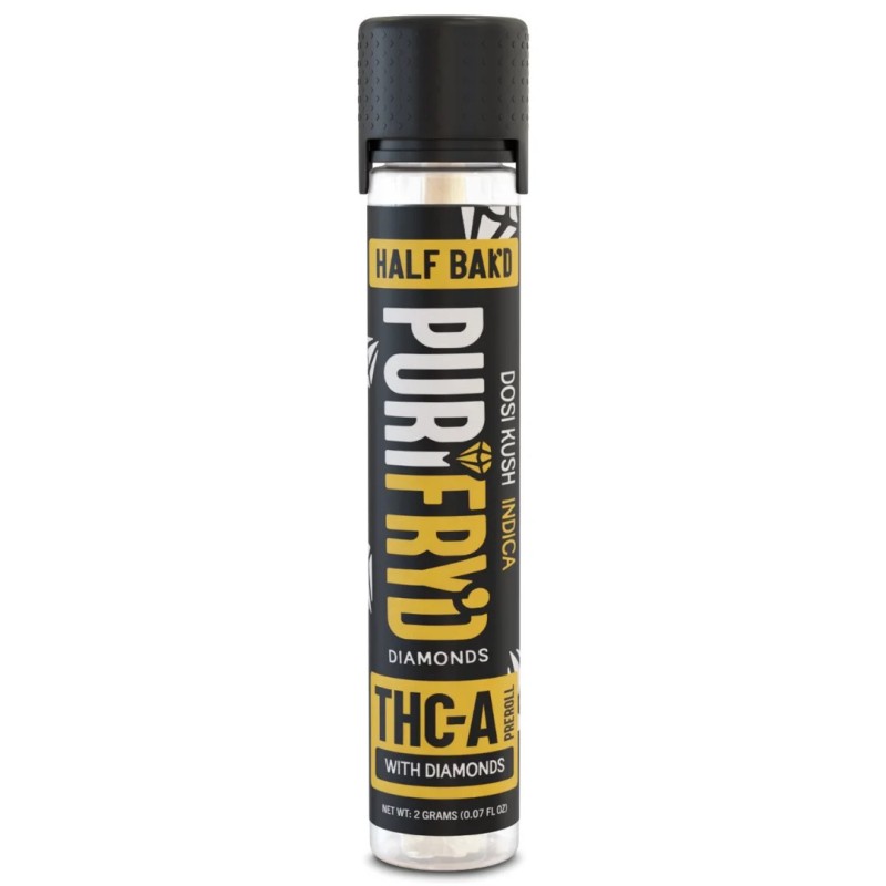 HALF BAKED PRE ROLLS THC-A 2GM DIAMONDS INDICA HALF BAKED PRE ROLLS THC-A 2GM DIAMONDS INDICA