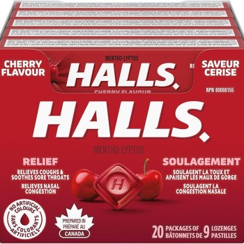 HALLS 9/5PK CHERRY