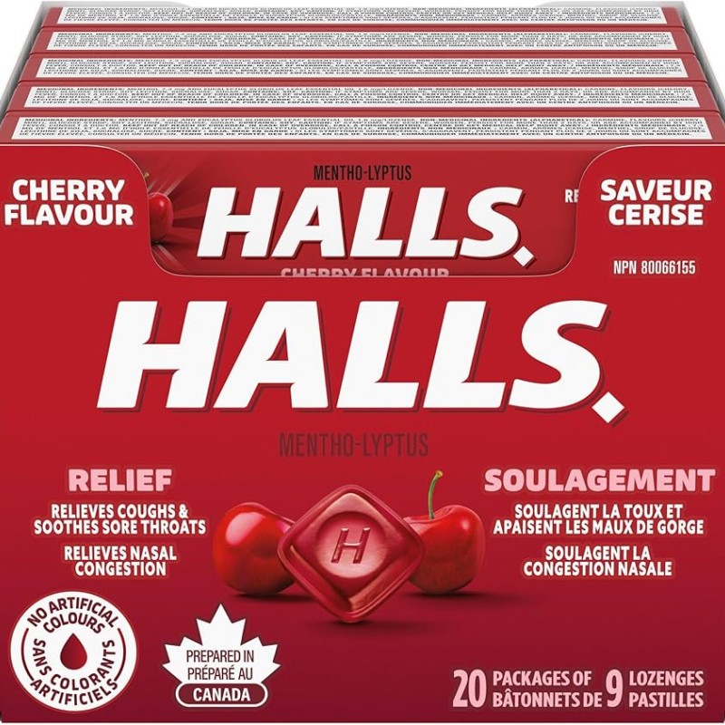 HALLS 9/5PK CHERRY