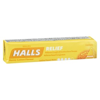 HALLS 9/5PK HONEY LEMON