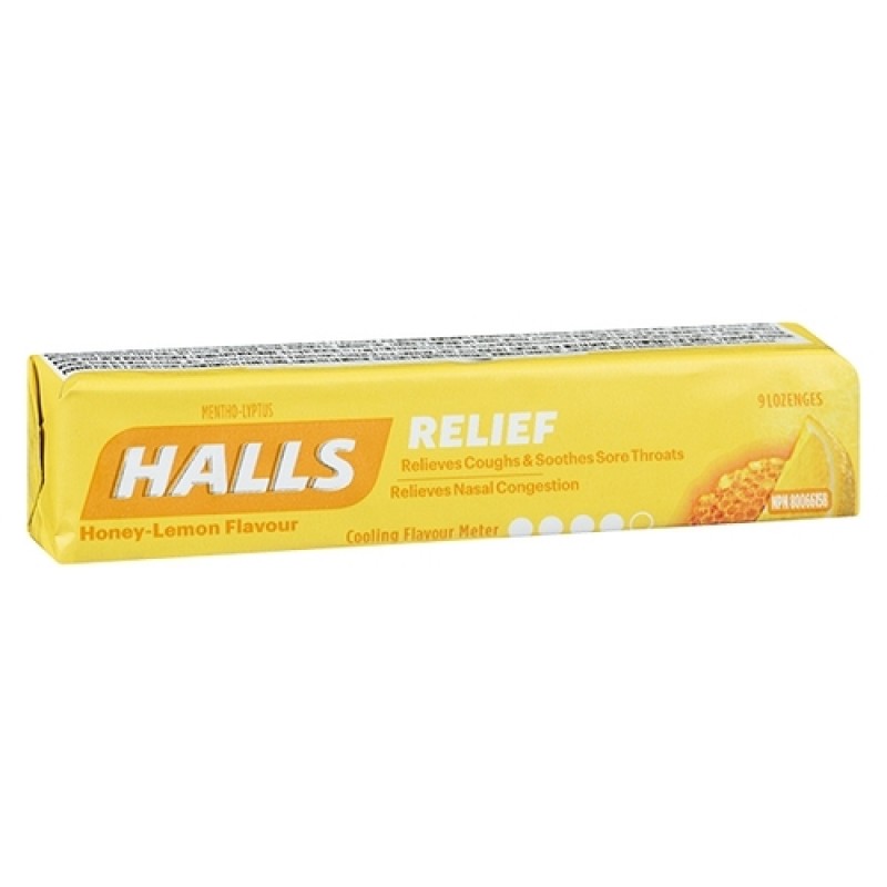HALLS 9/5PK HONEY LEMON