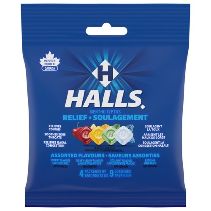 HALLS 9/5PK MENTHO LYPTUS