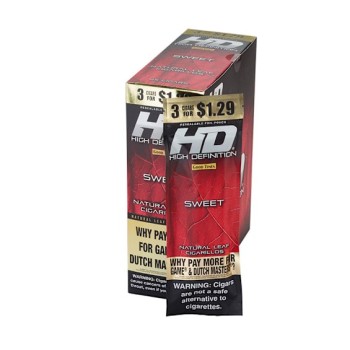 HD NATURAL LEAF CIGARILLOS 3/1.29 15/3 COGNAC