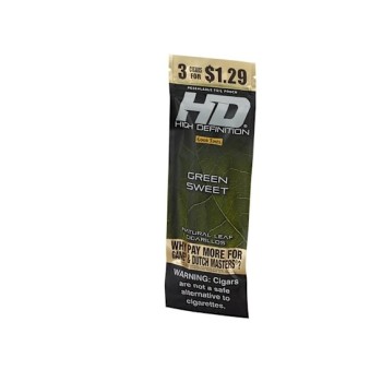 HD NATURAL LEAF CIGARILLOS 3/1.29 15/3 GREEN SWEET
