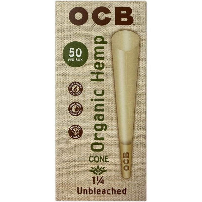 OCB ORGANIC HEMP CONE 75/PK OCB ORGANIC HEMP CONE 75/PK