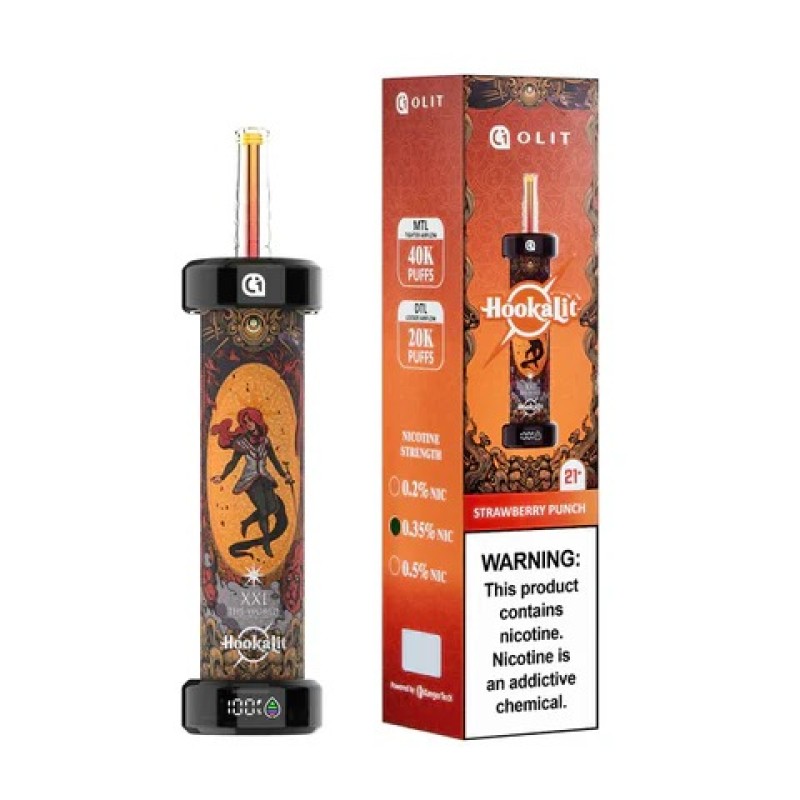 OLIT HOOKALIT 30000 PUFFS 5 CT STRWABERRY PUNCH OLIT HOOKALIT 30000 PUFFS 5 CT STRWABERRY PUNCH