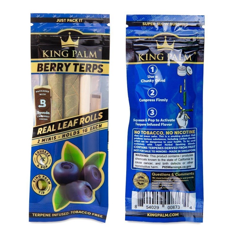 KING PALM MINI 2 POUCH/PK 20 PER BOX BERRY TERPS KING PALM MINI 2 POUCH/PK 20 PER BOX BERRY TERPS