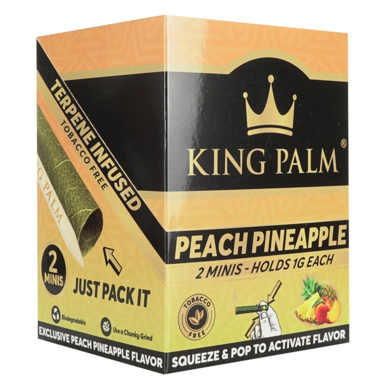 KING PALM MINI 2 POUCH/PK 20 PER BOX PEACH PINEAPPLE KING PALM MINI 2 POUCH/PK 20 PER BOX PEACH PINEAPPLE