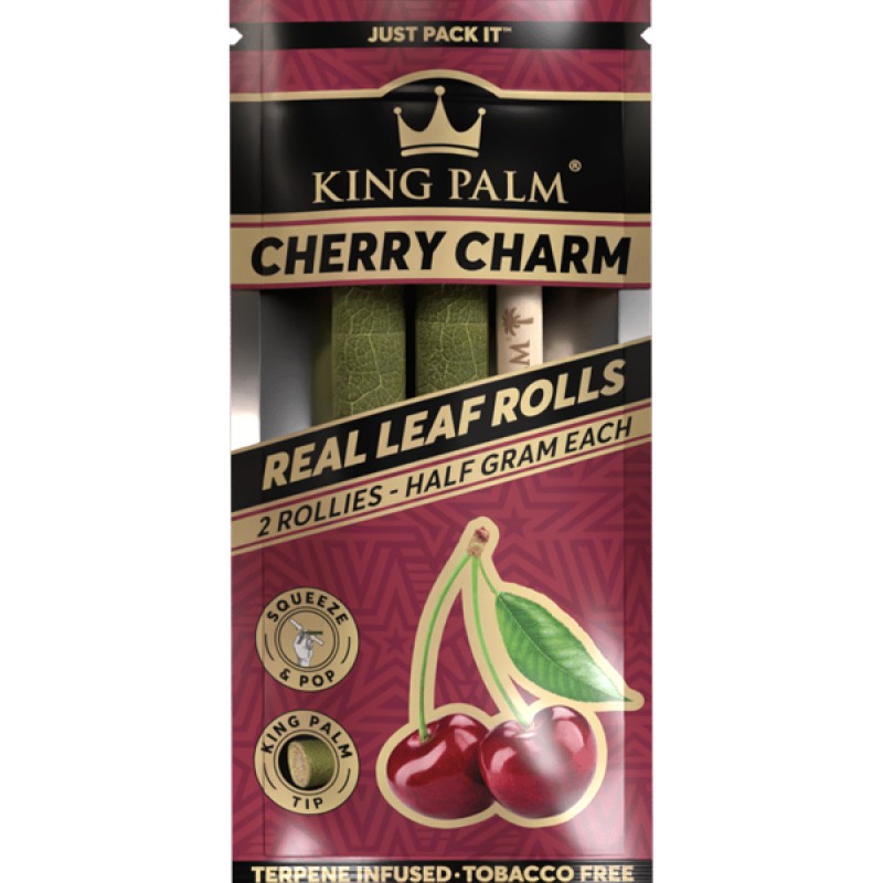 KING PALM 2 ROLLIES CHERRY CHARM KING PALM 2 ROLLIES CHERRY CHARM