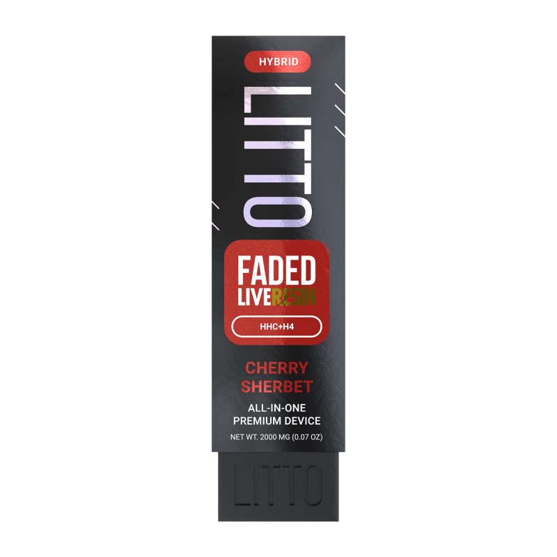 LITTO FADED LIVE RESIN HHC=H4 2GM DISP CHERRY SHERBET LITTO FADED LIVE RESIN HHC=H4 2GM DISP CHERRY SHERBET