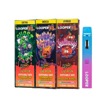 LOOPER XL LIVE RESIN HYBRID 3GM D90 THC-A THC-P LOOPER XL LIVE RESIN HYBRID 3GM D90 THC-A THC-P