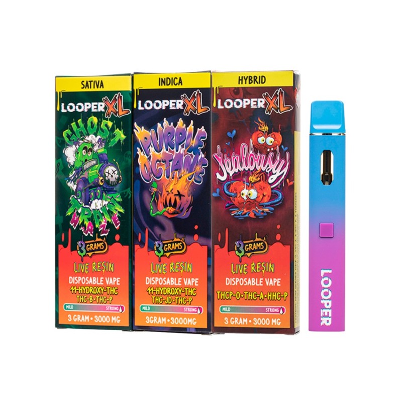 LOOPER XL LIVE RESIN HYBRID 3GM D90 THC-A THC-P LOOPER XL LIVE RESIN HYBRID 3GM D90 THC-A THC-P