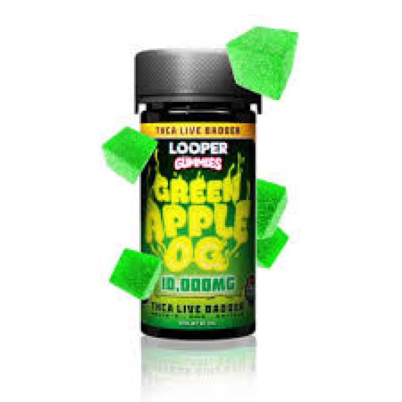 LOOPER GUMMIES 500MG 20PC PER PK THCA GREEN APPLE LOOPER GUMMIES 500MG 20PC PER PK THCA GREEN APPLE