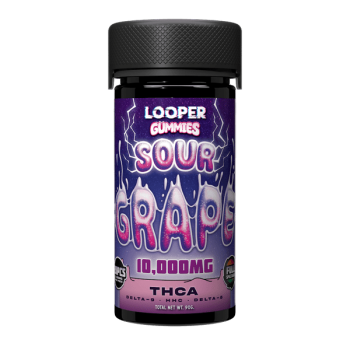 LOOPER GUMMIES 500MG 20PC PER PK THCA SOUR GRAPE LOOPER GUMMIES 500MG 20PC PER PK THCA SOUR GRAPE