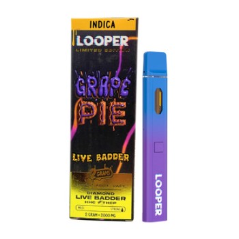 LOOPER LIVE BADDER THCA HHC THC-P 3GM INDICA DISPOSABLE VAPE LOOPER LIVE BADDER THCA HHC THC-P 3GM INDICA DISPOSABLE VAPE