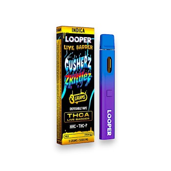 LOOPER LIVE BADDER THCA HHC THC-P 3GM INDICA DISPOSABLE VAPE LOOPER LIVE BADDER THCA HHC THC-P 3GM INDICA DISPOSABLE VAPE