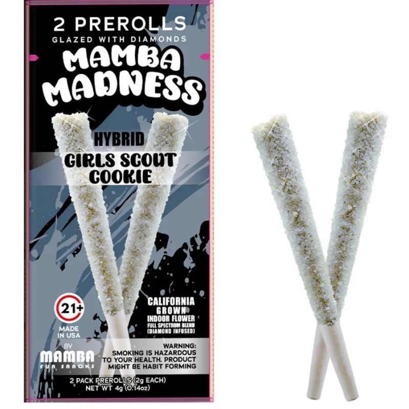 MAMBA MADNESS 2GM 2PRE ROLLS 10PK DIAMOND HYBRID GIRL SCOUT MAMBA MADNESS 2GM 2PRE ROLLS 10PK DIAMOND HYBRID GIRL SCOUT